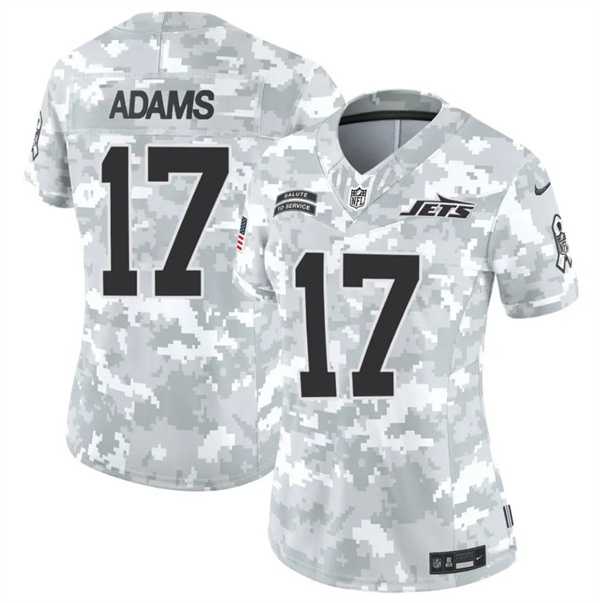 Women%27s New York Jets #17 Davante Adams 2024 F.U.S.E Arctic Camo Salute To Service Limited Stitched Jersey Dzhi->new york jets->NFL Jersey